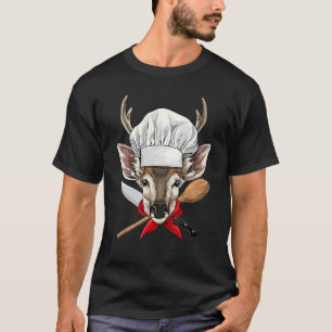 Restaurant Deer Chef Kitchen Cook Culinary Animal  T-Shirt
