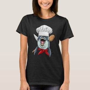 Restaurant Dolphin Chef Kitchen Cook Culinary Cook T-Shirt