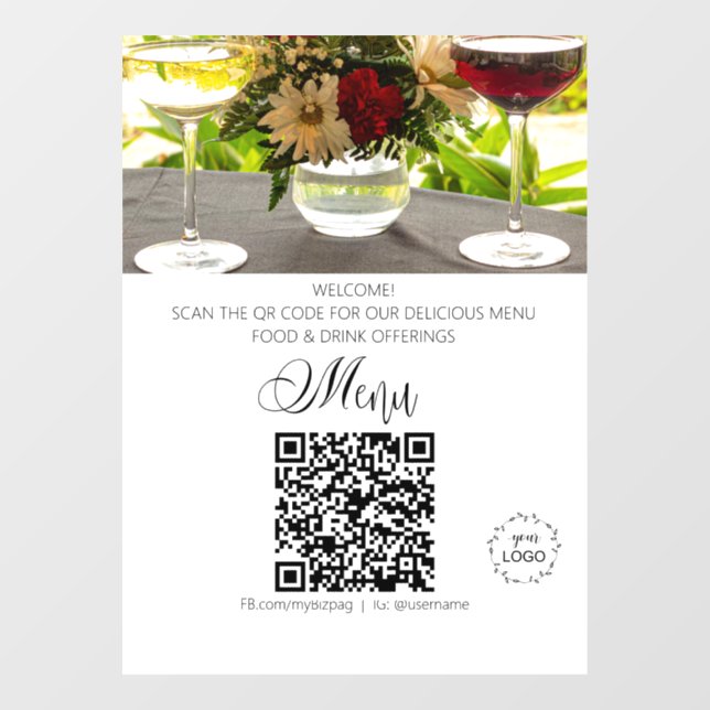 *~* Restaurant Easter Upload Logo QR  (Sheet)