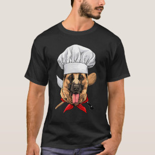 Restaurant German Shepherd Chef Cook Kitchen Cooki T-Shirt