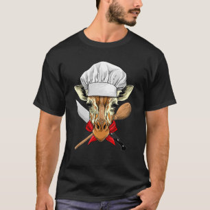 Restaurant Giraffe Chef Kitchen Cook Culinary Cook T-Shirt