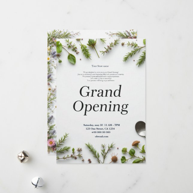 Restaurant Grand Opening Invitation (Front/Back In Situ)