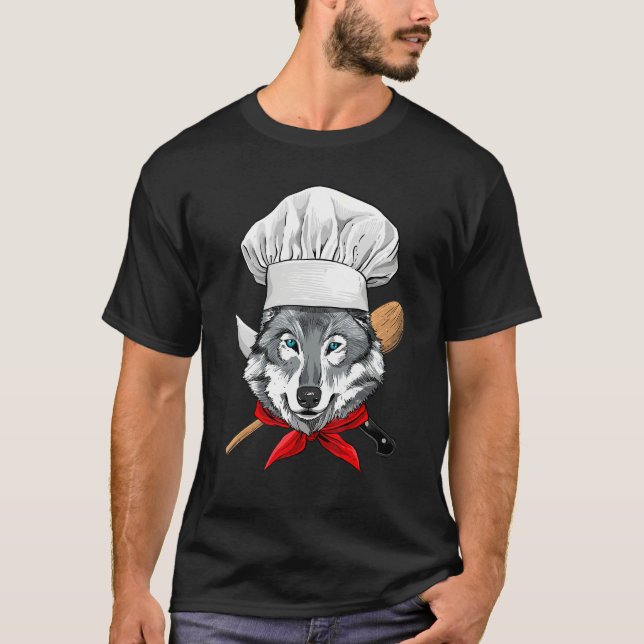Restaurant Gray Wolf Chef Cook Kitchen Cooking  An T-Shirt (Front)