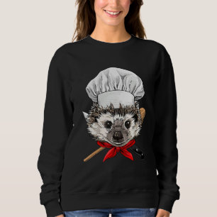 Restaurant Hedgehog Chef Kitchen Cook Culinary Coo Sweatshirt