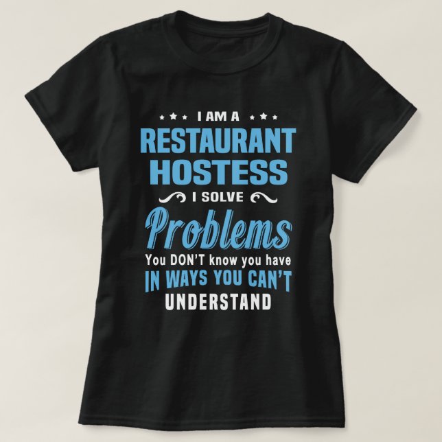 Restaurant Hostess T-Shirt (Design Front)
