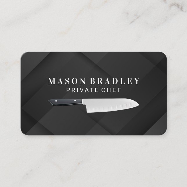 Restaurant Kitchen | Chef Cooking Business Card (Front)