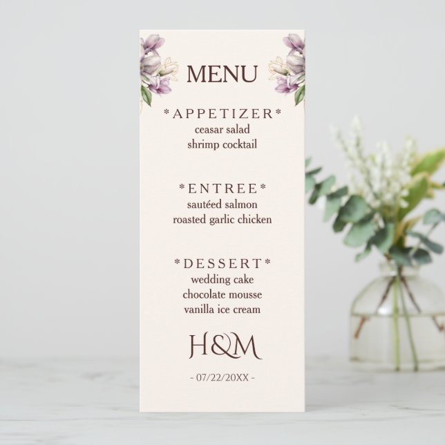 Restaurant Menu (Standing Front)