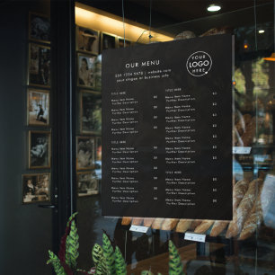 Restaurant Menu   Black Logo Cafe Menu
