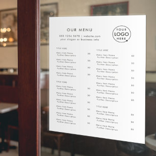 Restaurant Menu   Minimalist Logo Catering Cafe