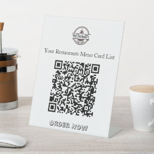 Restaurant Menu QR Table Sign