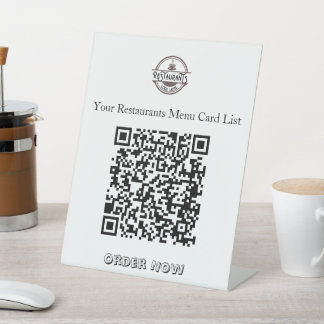 Restaurant Menu QR Table Sign