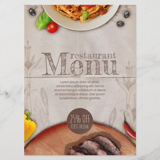 Restaurant Menu soft background (template) (Front)