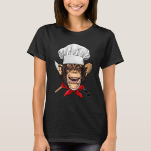 Restaurant Monkey Chef Cook Culinary Kitchen Cooki T-Shirt