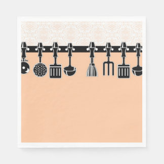 Restaurant Napkins with Kitchen Utensils