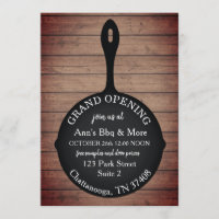 Restaurant Opening Grand Opening Rustic Skillet