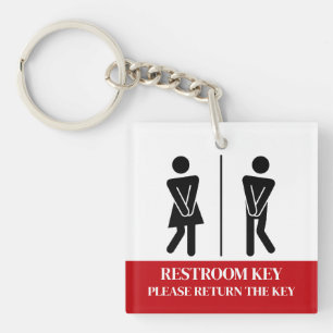 Restaurant or Cafe or Office or Shop Restroom Key Ring