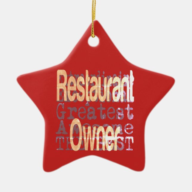Restaurant Owner Extraordinaire Ceramic Ornament (Front)