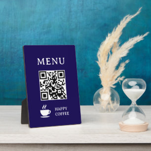 Restaurant QR Code Menu 5" x 7" Plaque