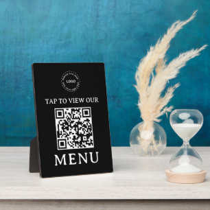 Restaurant QR Code Menu 5" x 7" Plaque
