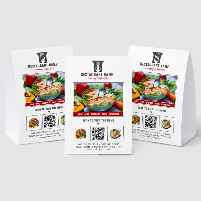 Restaurant QR Code Menu Custom Logo Food Photo (Insitu(Multi))