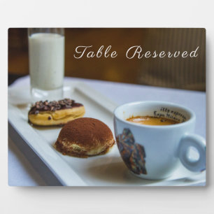 Restaurant Reserved Tabletop Plaque with Easel