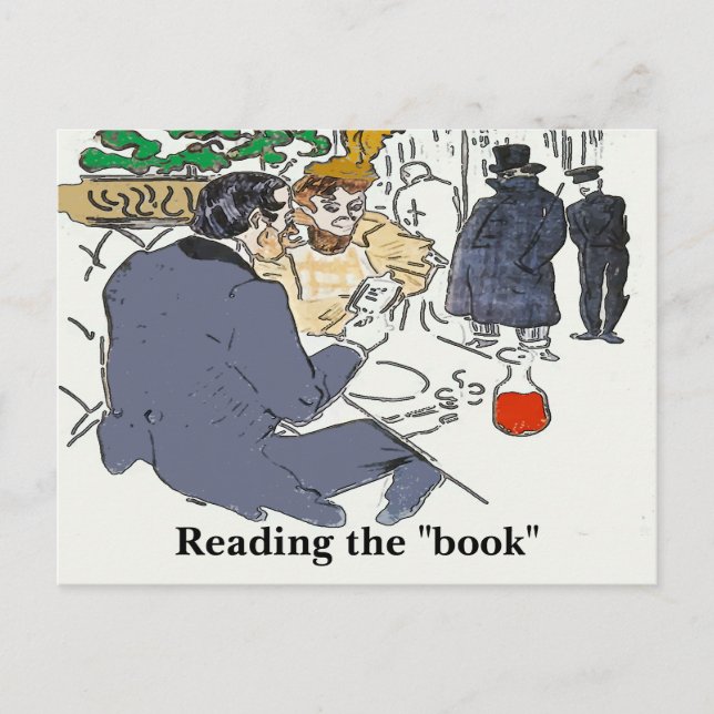 Restaurant Scene Reading, Postcard (Front)