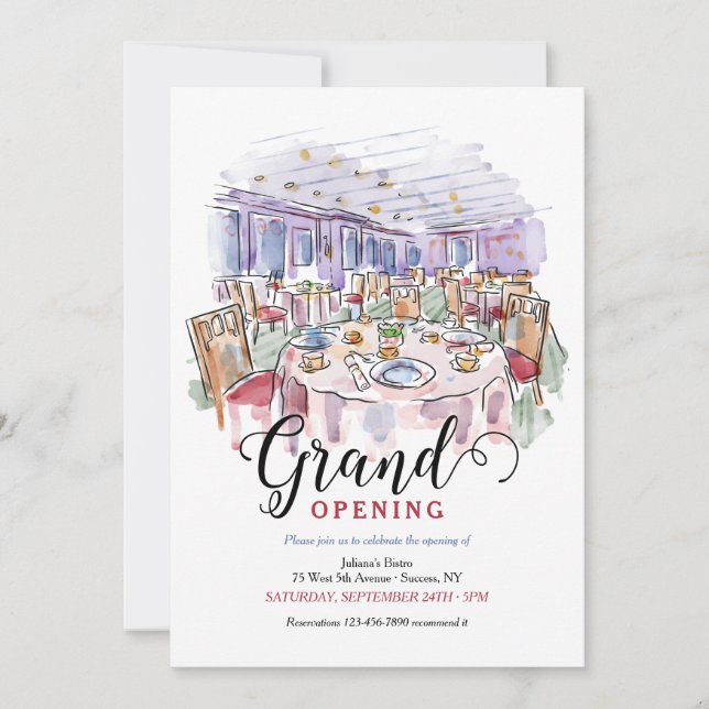 Restaurant Setting Invitation (Front)