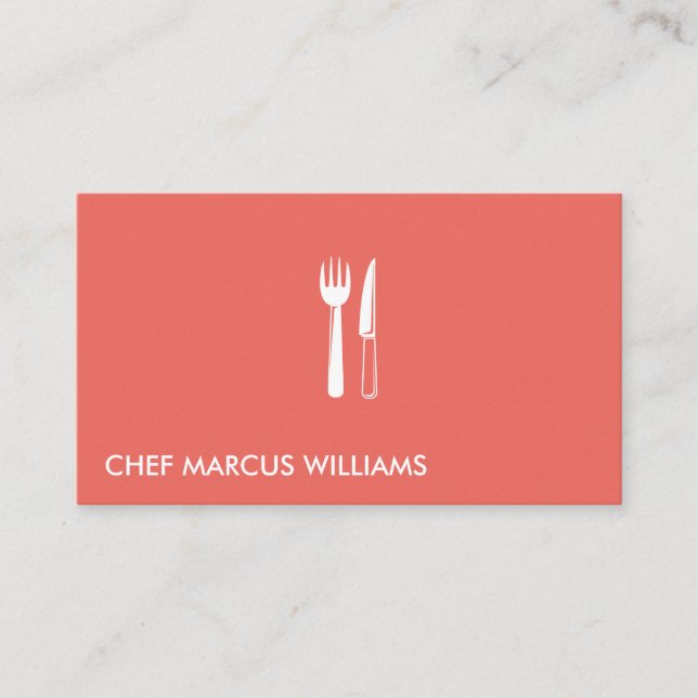 Restaurant Silverware Business Card (Front)