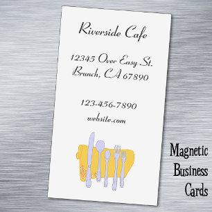 Restaurant Silverware Custom Magnetic Card