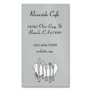 Restaurant Silverware Custom Magnetic Card