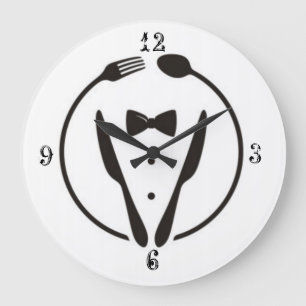 Restaurant simple art large clock