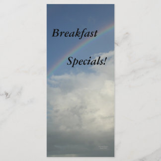 Restaurant Supplies, Breakfast Specials, Rainbow Menu