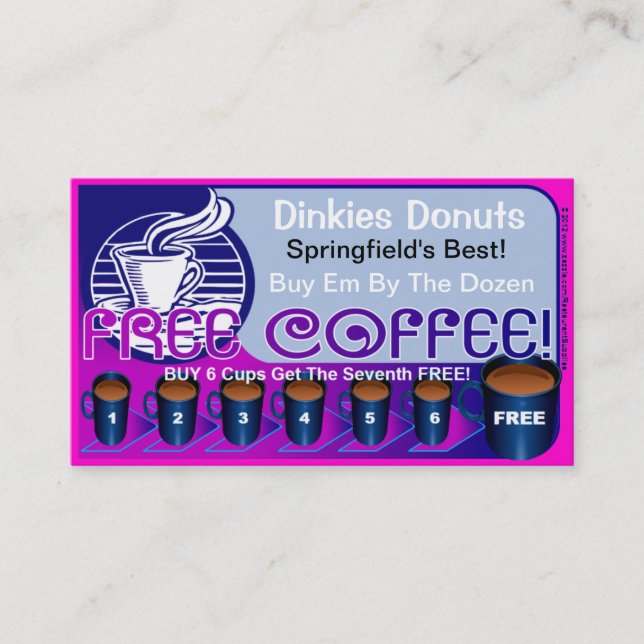 Restaurant Supplies FREE Coffee Club Card 3 (Front)