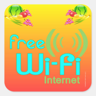 "Restaurant Supplies" Free Wi Fi Stickers