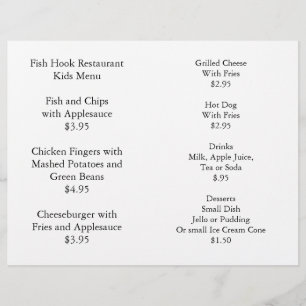 Restaurant Supplies Kids Menu Colouring Pack