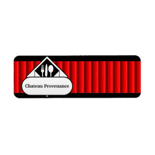 Restaurant Supplies "Napkin Ring Labels" Ruby Return Address Label