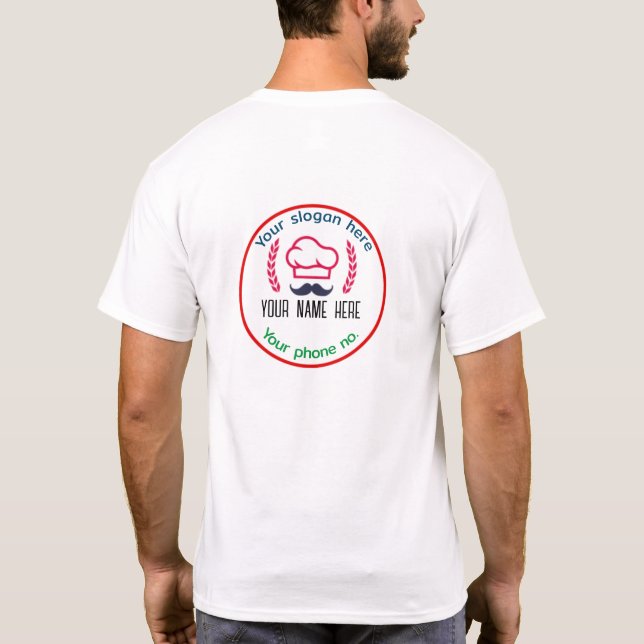 Restaurant T-Shirt with Customised Logo (Back)