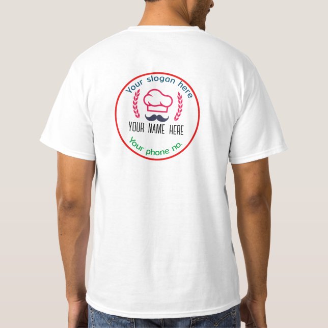 Restaurant T-Shirt with Customised Logo (Back)
