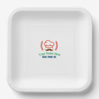 Restaurant T-Shirt with Customised Logo Paper Plate