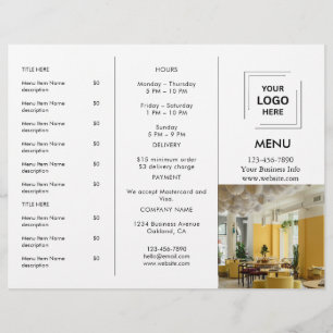 Restaurant Takeout Modern Photo Custom Takeaway