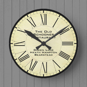 Restaurant Themed Round Clock