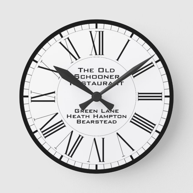 Restaurant Themed Round Clock (Front)