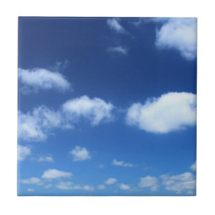 Restful Clouds Photo Ceramic Tile