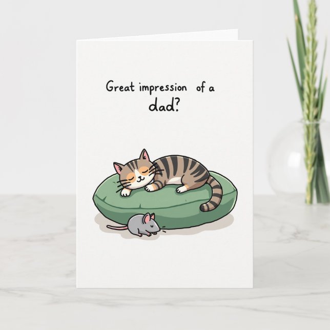 Restful Fathers Day Cat Nap Card (Front)