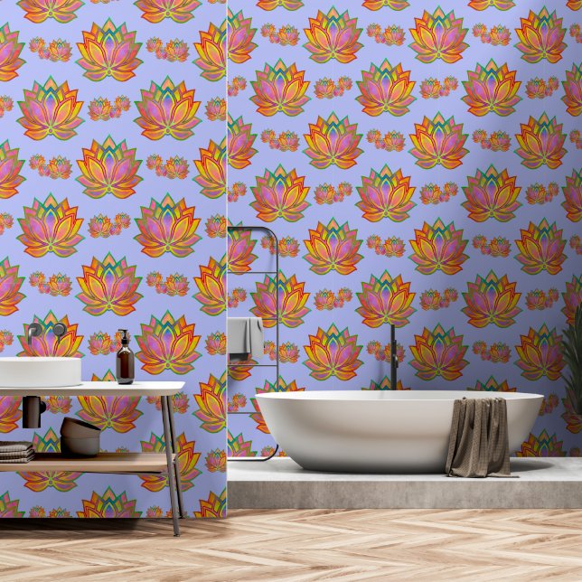 Restful Lotus Dreams Wallpaper (Bathroom)
