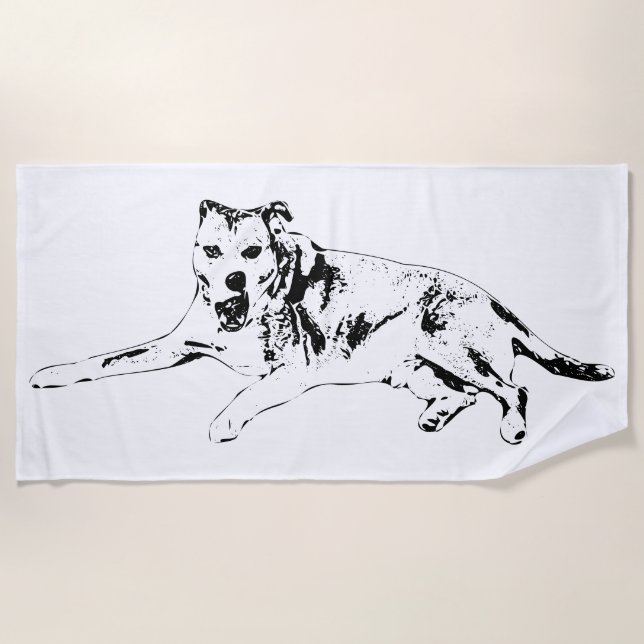 Restful Sun, Active Smile Beach Towel (Front)