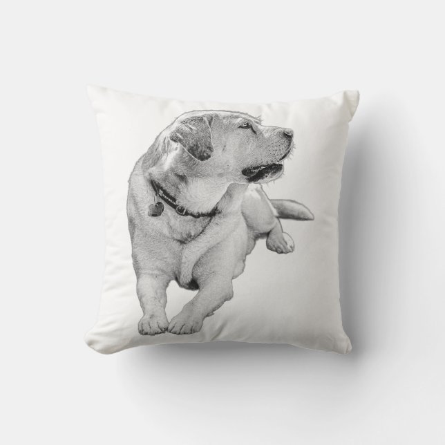 Restful Watch – Labrador Accent Cushion (Front)