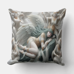 Resting Angel Throw Pillow