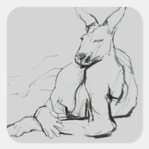 Resting Athlete Square Sticker