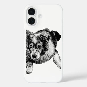 Resting Australian Shepherd Dog iPhone Case